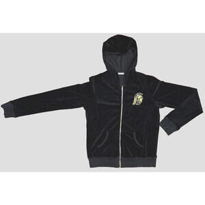 USC Trojans Heritage Full-Zip Velour Embroidered Black Hoodie Women's Medium